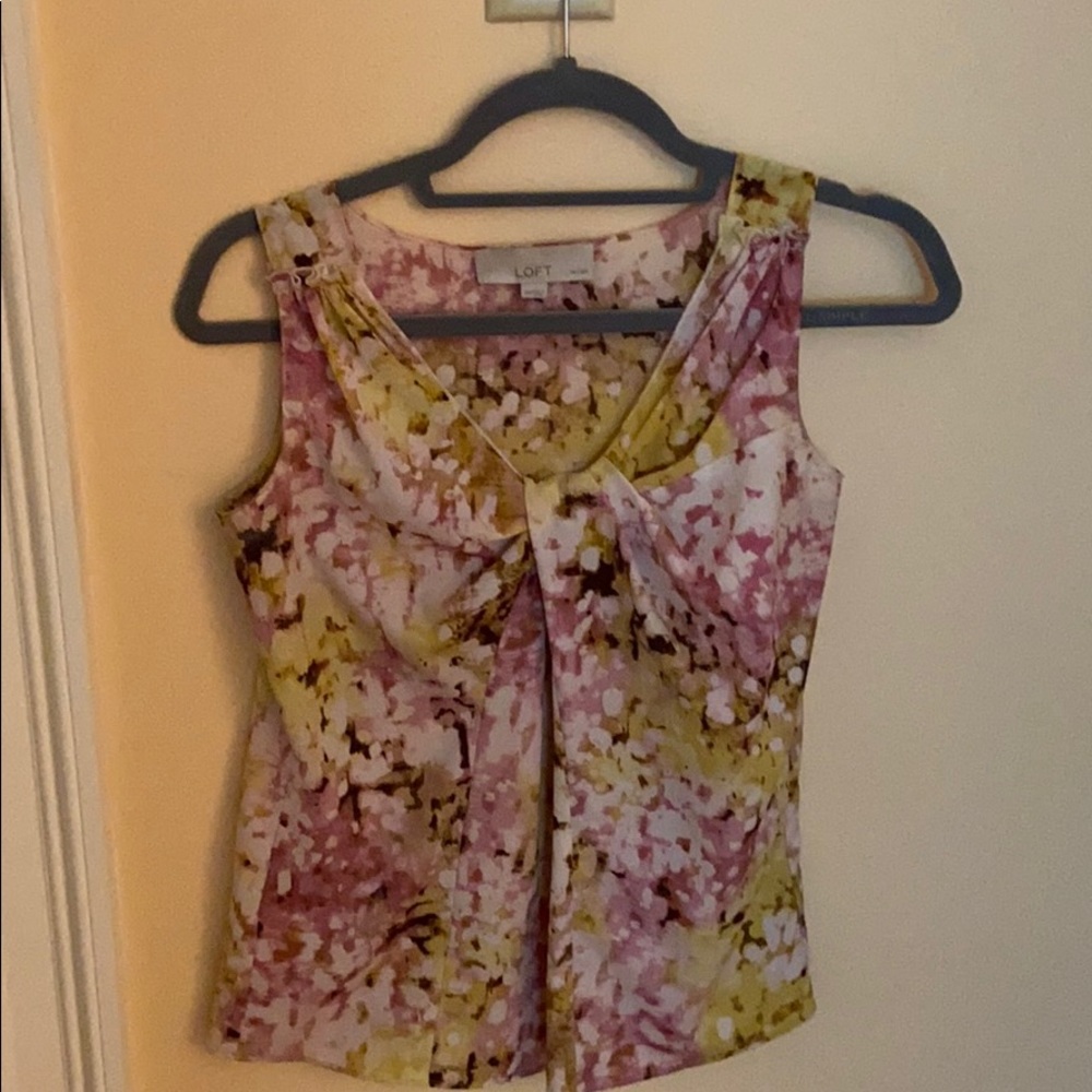 Yellow ,white and pink blouse